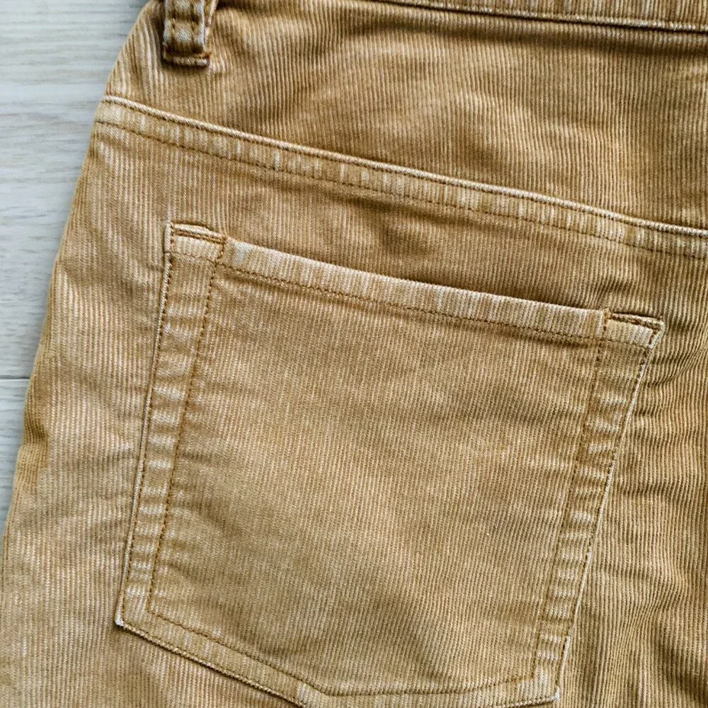 SOLD Carve Designs Maui Corduroy Mini Skirt Honey Goldenrod Womens 10 Cotton_12
